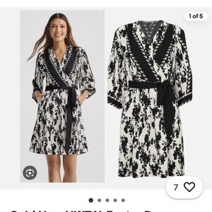 Women's Black and White Wrap Dress Cabi X factor dress